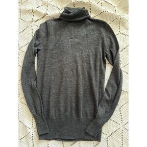 J.Crew Charcoal Gray Turtleneck Sweater – XXS Warm Wool Capsule Top Shirt Sleek
